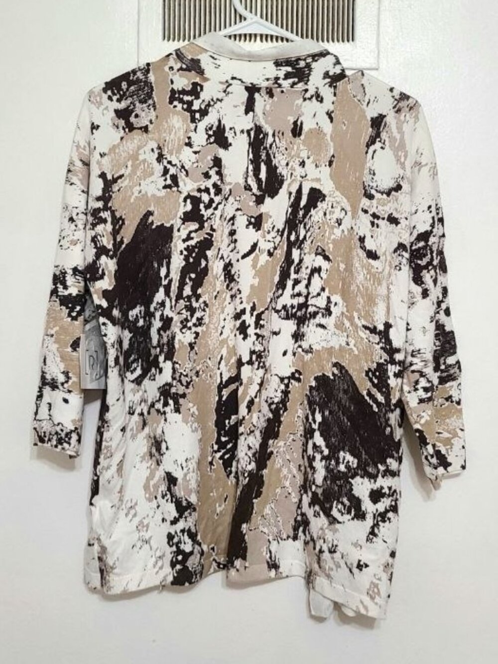 Abstract Open‑Front Cardigan - Picture 2 of 5